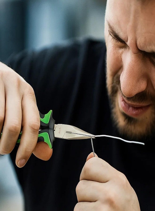 WULF Long Nose Cutting Plier | Heavy Duty Wire Cutter & Grip Tool | Anti-Rust Steel Body with Shockproof Ergonomic Handle | Ideal for Cutting, Bending & Holding Wires | Industrial Hand Tool - Image 3